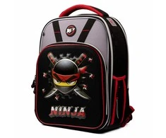 Kuprinė su pakietinta nugara YES S-78 Ninja, juodai raudona