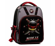 Kuprinė su pakietinta nugara YES S-78 Ninja, juodai raudona