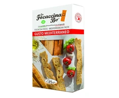 La Focaccina Bo Duonos lazdelės FOCACCINA, Gusto Mediterraneo, su pomidorais, žolelėmis, 100 g