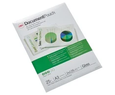 Laminavimo vokeliai GBC, A3, 125 mik., blizgūs, 25 vnt.