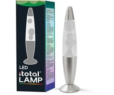 LED Lavos lempa,Itotal, su kintančia spalva, baltu vašku ir sidabriniu pagrindu