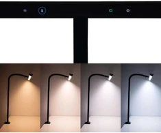 LED stalinis šviestuvas MAUL Gate, ekranui apšviesti, juodas