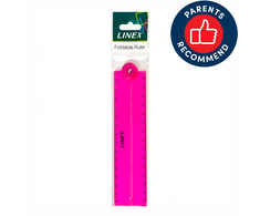 Liniuotė LINEX Folden 15/30 cm, rožinė
