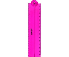 Liniuotė LINEX Folden 15/30 cm, rožinė