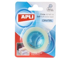 Lipni juostelė APLI CRYSTAL, 19 mm x 33 m, ypač skaidri