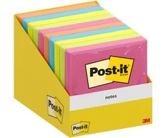 Pbs Connect Lipnūs lapeliai Post-it®, 76 x 76 mm, 100 lapelių , įv. spalvų