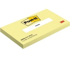 Lipnūs lapeliai Post-it®, 76 x 127 mm, 100 lapelių, kanarėlės geltona