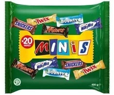 Mars Šokoladinai saldainiai MIXED MINIS Krepšys, 400g