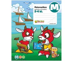 Realister Formulių sąsiuvinis pradinukams (2-4 klasės), Matematika, 14 lapų, langeliais
