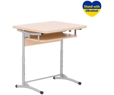 Mokyklinis stalas NOWY STYL, E-172/1 ALU, vienvietis