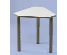 Motris Reguliuojamo aukščio stalas ATRIA 78x68 cm (T2-T6) baltas