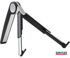 Sunflex Nešiojamojo kompiuterio stovas SUN-FLEX®GRAVITY STAND, metalinis, juodos/sidabrinės spalvos