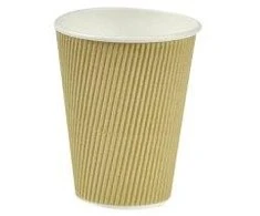 Vienkartiniai puodeliai RIPPLE, popieriniai, 355 ml, D90 mm, 25 vnt.