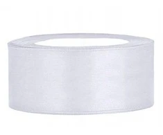 Party Deco Paperseal Satininė juostelė, 25mm/25m, balta