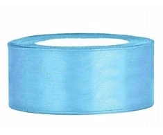Party Deco Paperseal Satininė juostelė, 25mm/25m, šviesiai mėlyna