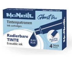 Kapsulės ištrinamam plunksnakočiui McNEILL GHOST, 4vnt, mėlynos spalvos
