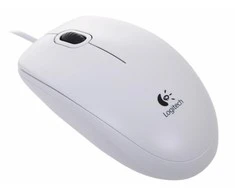 Pelė LOGITECH B100, USB, balta sp.