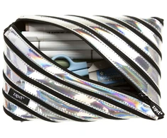 Penalas-pieštukinė ZIPIT Metallic Jumbo Pouch, ZJMT-2, Sidabrinės spalvos