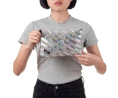 Penalas-pieštukinė ZIPIT Metallic Jumbo Pouch, ZTJ-MT-2, Sidabrinė