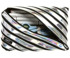 Penalas-pieštukinė ZIPIT Metallic Jumbo Pouch, ZJMT-2, Sidabrinės spalvos