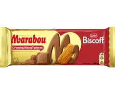 Pieninis šokoladas MARABOU, su Biscoff sausainiais, 160 g