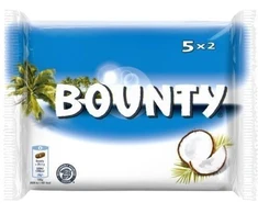 Pieninis šokoladinis batonėlis BOUNTY su švelniu kokosų įdaru, 5 x ( 2 x 28,5 g )