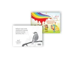 Piešimo sąsiuvinis SMLT, A4, 20 lapų, 120 g/m²