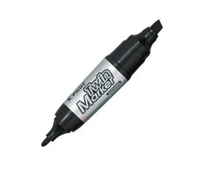 Pilot Pen Permanentinis dvipusis žymeklis Pultas TWIN JUMBO 1-3mm., 5-6 mm., juoda