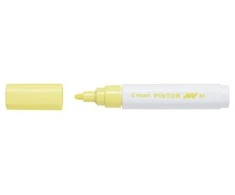 Pilot Pen Permanentinis žymeklis Pultas PINTOR 1.4 mm, apvali galvutė, pastelinė geltona sp.