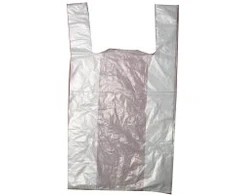 Pirkinių maišeliai, 40 / 10 x 65 cm, 25 mk, balti, 100 vnt., 1,6kg