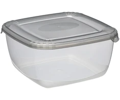 NHG Plast Team Šaldytuvo indas Polar, su dangteliu, PPR, 2,5 l, 20 x 20 cm, H 9,9 cm, vnt