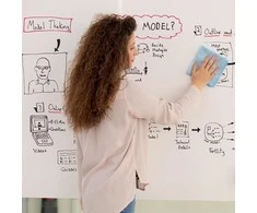 Plėvelė BI-OFFICE Dry Erase Surface 120x90cm balta sp. (Pažeista pakuotė)