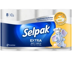 Popieriniai rankšluosčiai SELPAK Extra Calorie ABS, 75 lakštai, 3 sluoksniai, 8 vnt.