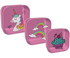Priešpiečių dėžučių rinkinys Itotal Unicorn, 3vnt./pak.