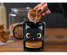 Puodelis Itotal Cat, su sausainių skyreliu, 250ml
