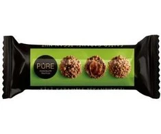 Pure Chocolate Pieniško šokolado triufeliai PURE su sūdytos karamelės kremo įdaru ir pekano riešutu, 38 g