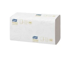Rankų valymo popierius TORK PREMIUM EXTRA SOFT, H2 100297, 2 sl.,100 serv., 21.2 x 34 cm, balta sp.