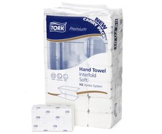 Rankų valymo servetėlės TORK PREMIUM SOFT,H2 100289, 150 serv., 2 sl.,150 serv., 21.2 x 25.5 cm, balta sp.