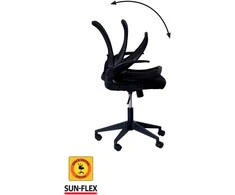 Sunflex Reguliuojamo aukščio kėdė SUN-FLEX®HIDEAWAY KĖDĖ, 91-101 cm, juodas rėmas, juoda sėdima vieta