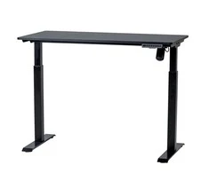 Reguliuojamo aukščio stalas SUN-FLEX®EASYDESK ELITE, elektrinis, vieno variklio, juodas rėmas, 120x60 cm juodas stalviršis