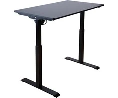 Reguliuojamo aukščio stalas SUN-FLEX®EASYDESK ELITE, elektrinis, vieno variklio, juodas rėmas, 120x60 cm juodas stalviršis