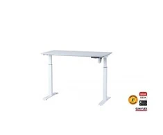 Reguliuojamo aukščio stalas SUN-FLEX®EASYDESK ELITE, elektrinis, vieno variklio, baltas rėmas, 120x60 cm baltas stalviršis