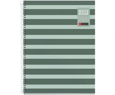 Sąsiuvinis su spirale APLI, A4, 80 lapų, langeliais, Moss