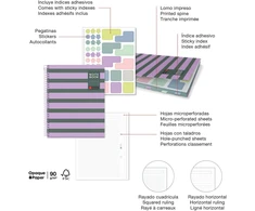 Sąsiuvinis su spirale APLI, A5, 80 lapų, langeliais, Ash