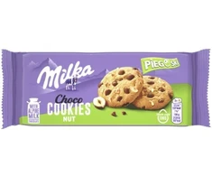 Sausainiai MILKA Choco, su lazdynų riešutų gabalėliais, 135 g