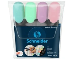 Teksto žymekliai SCHNEIDER JOB, 1-5 mm, 4 pastelinių spalvų rinkinys