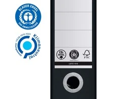 Segtuvas LEITZ 180° Recycle, A4, 80mm, juoda