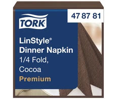 Tork Servetėlės LINSTYLE Dinner, kakavinės, 39 x 39 cm, 50 vnt, 478727