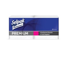 Servetėlės SELPAK PRO Premium V-Fold, dispenseriams, 1 sluoksnis, 250 lapelių