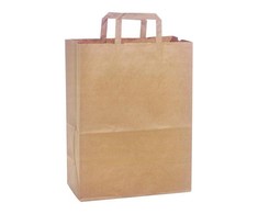 Shenzhen Yiergao Pirkinių maišas, popierinis, 22 x 11 x 24 cm, 125 vnt., ruda sp.